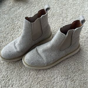 Target Universal Thread fuzzy cream brown ankle boots